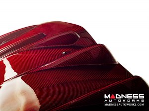 Alfa Romeo Giulia Rear Diffuser - Carbon Fiber - Quadrifoglio Model - Light Red Candy 